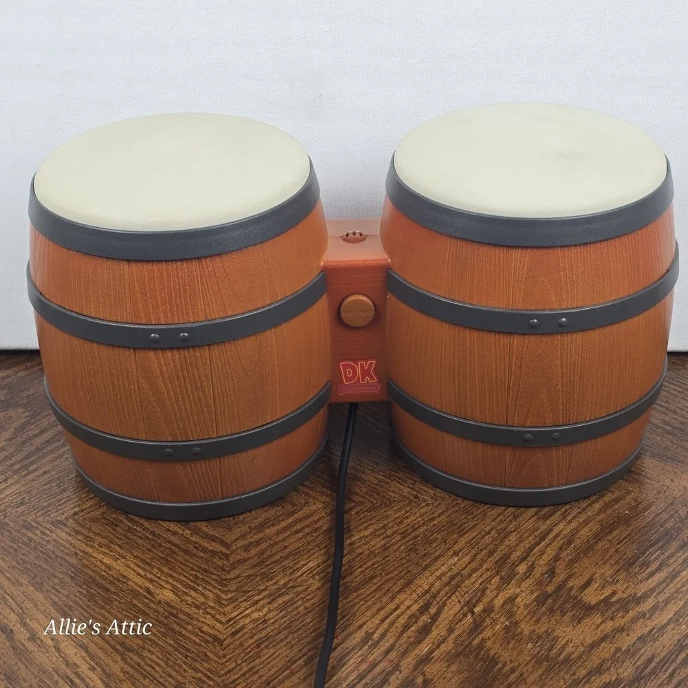 DK Donkey Kong Bongos Nintendo GameCube Wii DOL-021 Drum Controller Untested